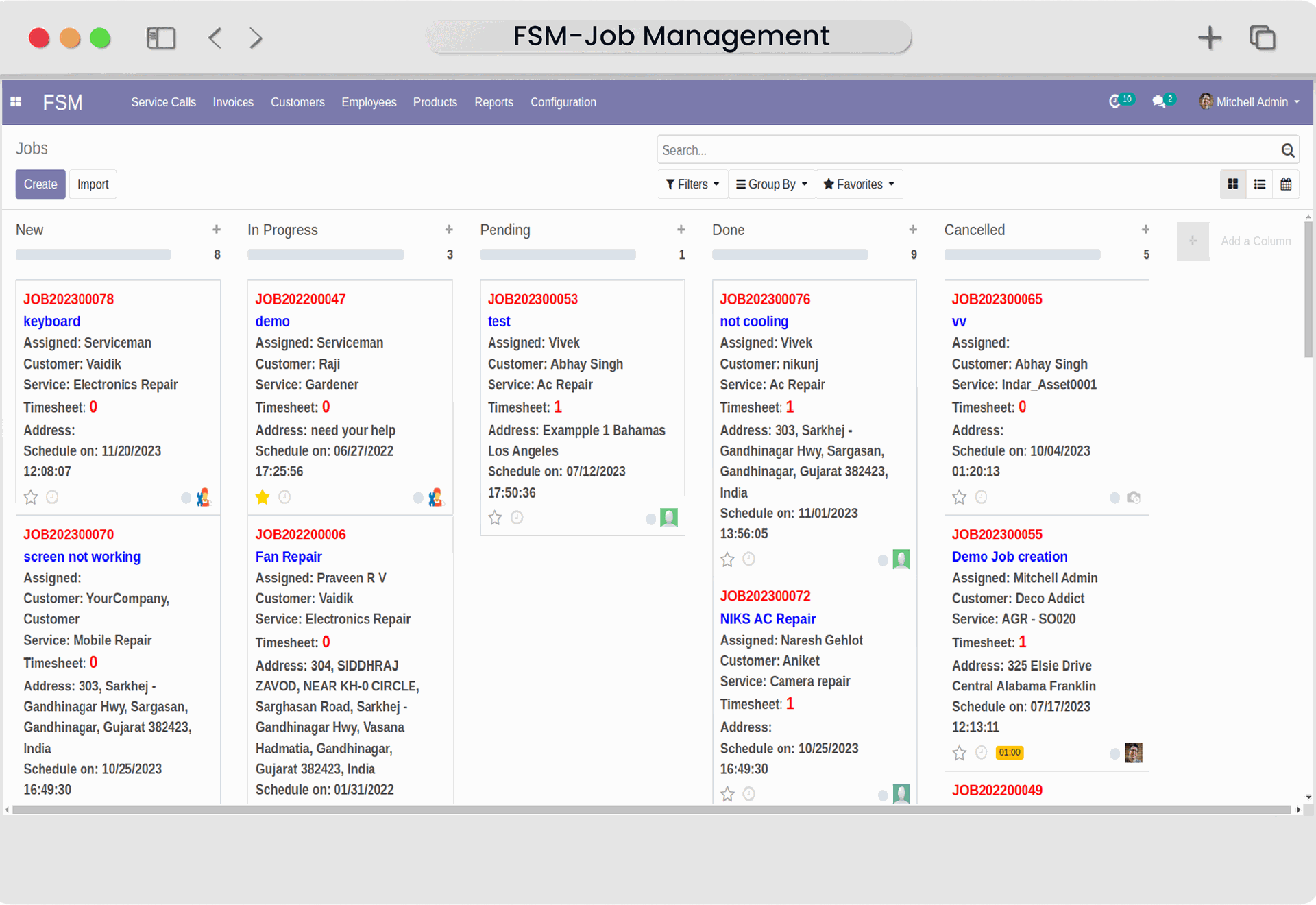 Field Service Management ERP System SerpentCS
